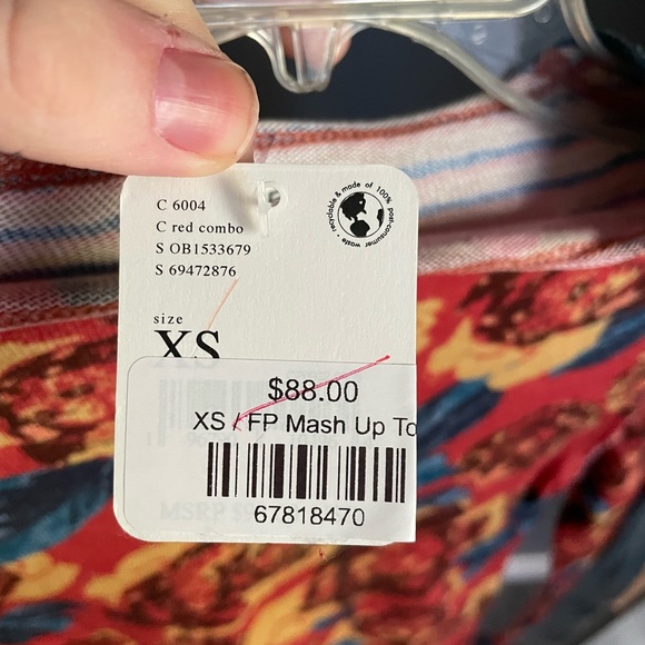 NWT Free People Mash Up Top Size XS - Picture 5 of 5